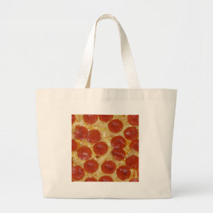 Bolso De Tela Gigante pizza grande de pepperoni