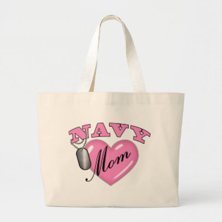 Bolso De Tela Gigante Placa de identificación del corazón N de la mamá