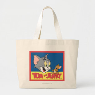 Bolso De Tela Gigante Plana De Logotipo Tom Y Jerry