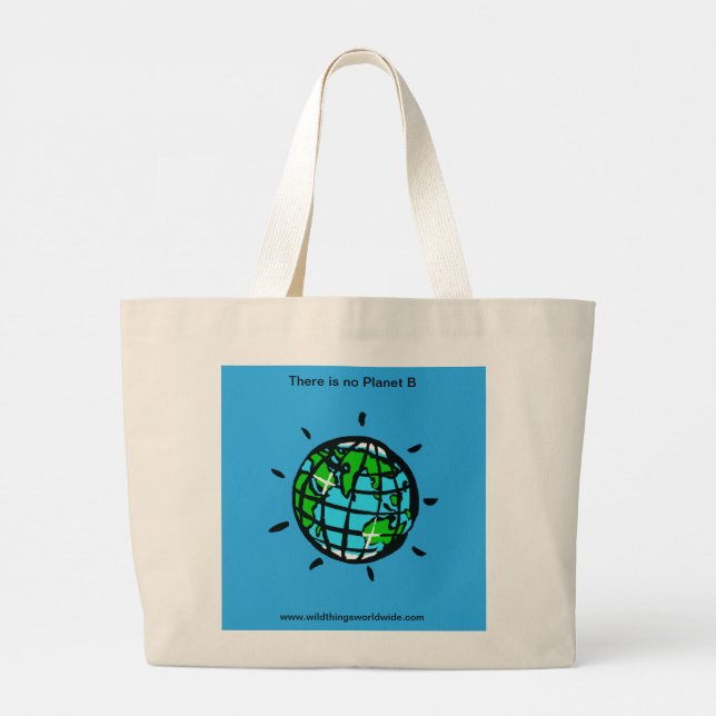 Bolso De Tela Gigante Planeta Tierra - Vida sostenible - Conservación (Reverso)