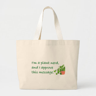 Bolso De Tela Gigante PLANT NERDS.... carry my stuff!