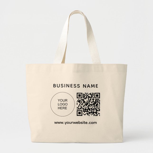 Bolso De Tela Gigante Plantilla de Personalizado de código QR de la dire (Frente)