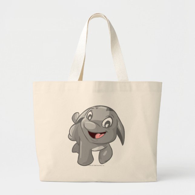 Bolso De Tela Gigante Plata de Poogle (Frente)