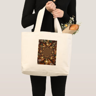 Bolso De Tela Gigante Plata y oro