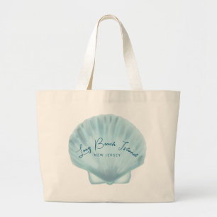 Bolso De Tela Gigante Playa de conchas azules