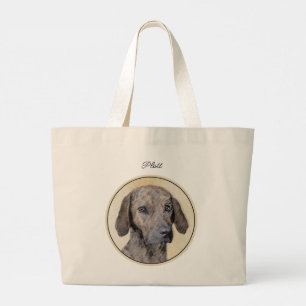 Bolso De Tela Gigante Plott Hound Painting Brindle Cute Original Dog Art