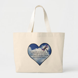 Bolso De Tela Gigante Poema del corazón de la libélula