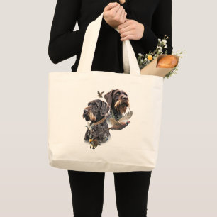 Bolso De Tela Gigante Pointer Alemán de Pelo Cargado