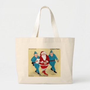 Bolso De Tela Gigante Policía Navidad Regalos y Tarjetas Divertidas de N