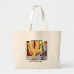 Bolso De Tela Gigante Policía Vs Donut Divertido Dibujo Animado