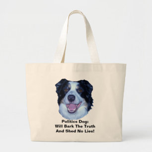 Bolso De Tela Gigante Política El Collie De La Frontera De La Política B