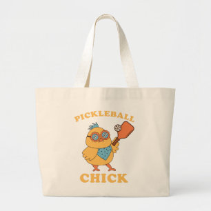 Bolso De Tela Gigante Pollita de Pickleball - retro