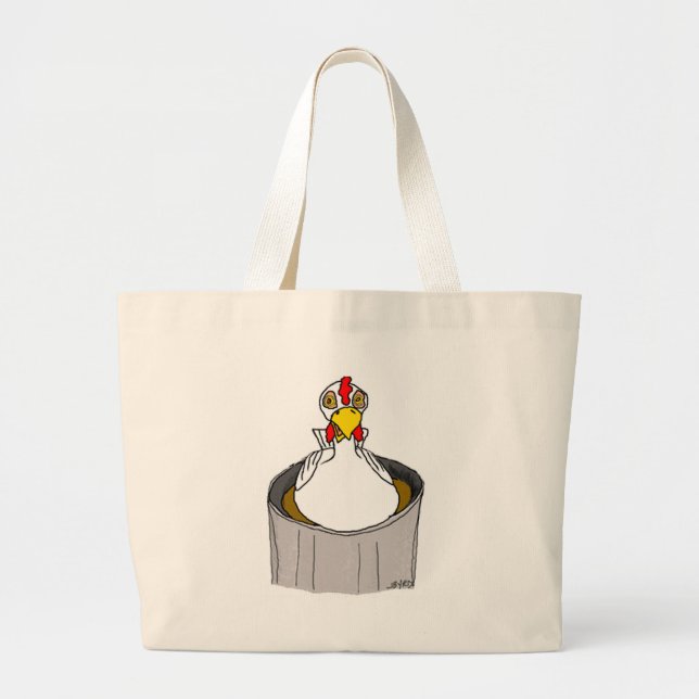 Bolso De Tela Gigante ; Pollo hipnotizado (Frente)