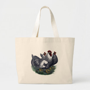 Bolso De Tela Gigante Pollos de época