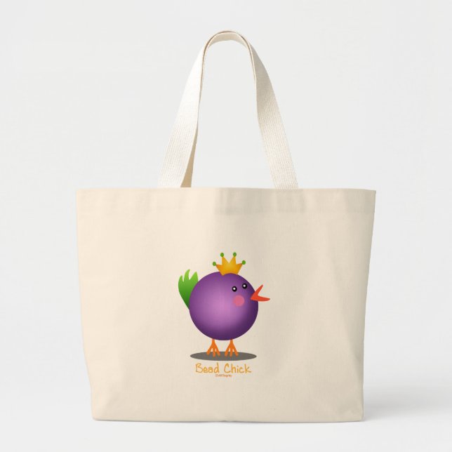 Bolso De Tela Gigante Polluelo de la gota del carnaval (púrpura) (Frente)