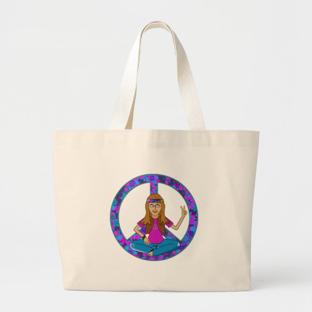 Bolso De Tela Gigante Polluelo del Hippie (Frente)