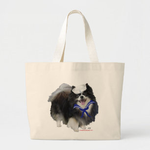 Bolso De Tela Gigante Pomerania negra marinero