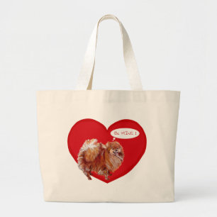 Bolso De Tela Gigante Pomeranian Valentine