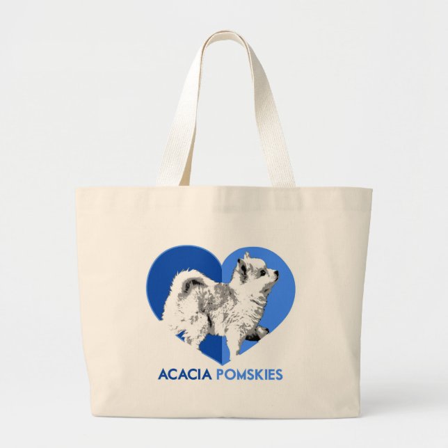 Bolso De Tela Gigante Pomsky Tote Bag (Frente)