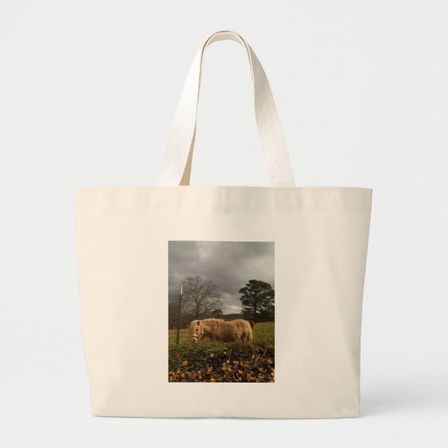 Bolso De Tela Gigante Pony en miniatura rubia / caballo (Frente)