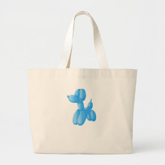 Bolso De Tela Gigante Poodle azul