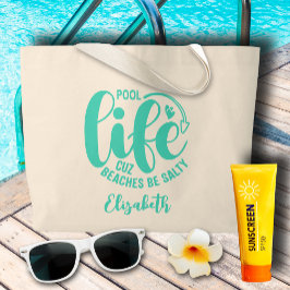 Bolso De Tela Gigante Pool Life Turquoise