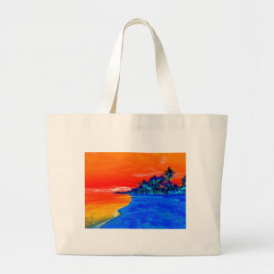 Bolso De Tela Gigante Pop Art Exotic Beach Palm Trees