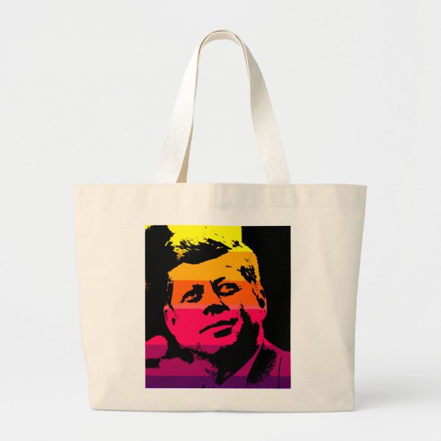 Bolso De Tela Gigante Pop Art Jack JFK John F. Kennedy (Frente)