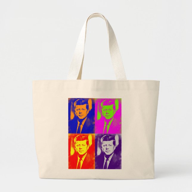 Bolso De Tela Gigante Pop Art JFK John F. Kennedy (Frente)