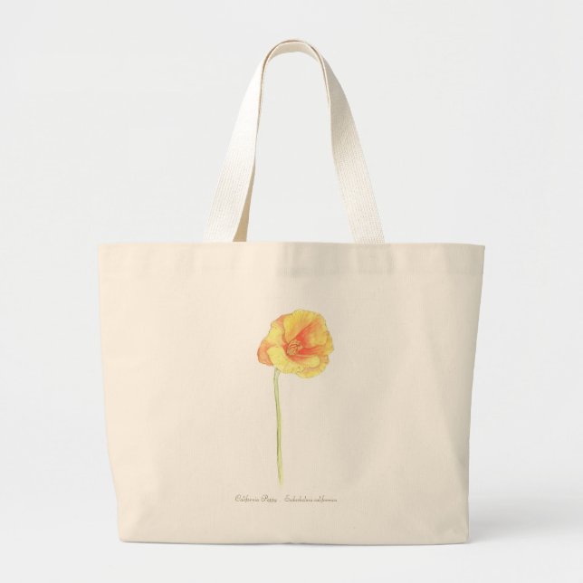 Bolso De Tela Gigante Poppy de California (Frente)