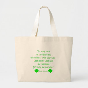 Bolso De Tela Gigante Por cada pétalo en el shamrock...