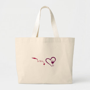 BOLSO DE TELA GIGANTE **PORAR ESE VINO** "TOTE"