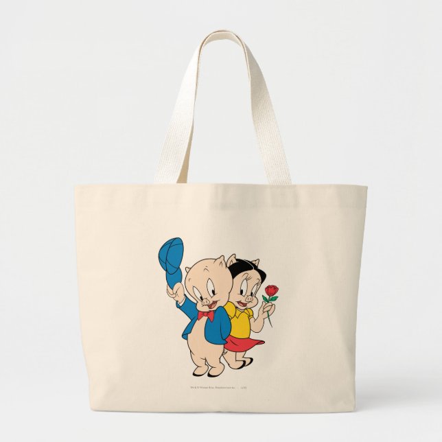 Bolso De Tela Gigante Porky Pig and Petunia (Frente)