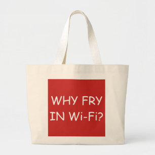 Bolso De Tela Gigante Porqué fritada en el tote de Wi-Fi