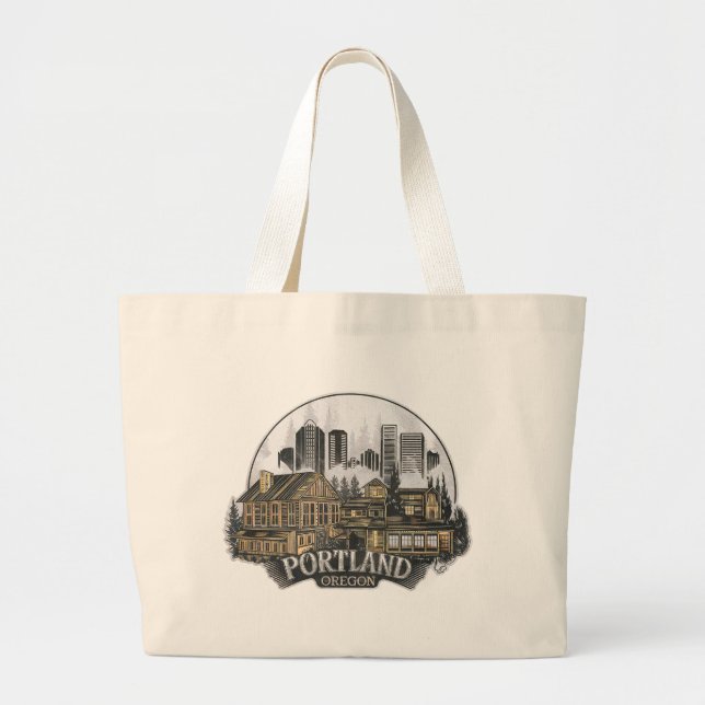 Bolso De Tela Gigante Portland City Oregon USA (Frente)