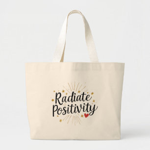 Bolso De Tela Gigante Positividad radiactiva - Cita estelar motivacional