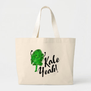 Bolso De Tela Gigante Positivo Kale Pun - Kale Yeah!