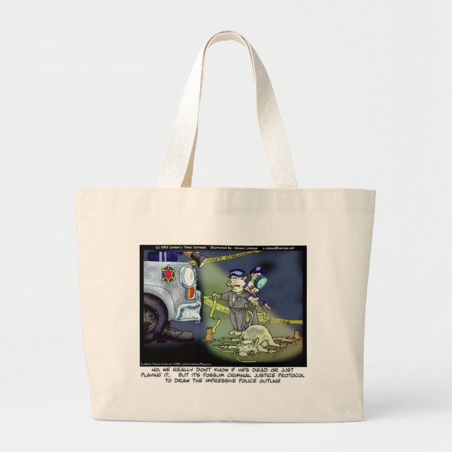 Bolso De Tela Gigante Possum Protocol Funny Gifts Tees & Collectibles (Frente)