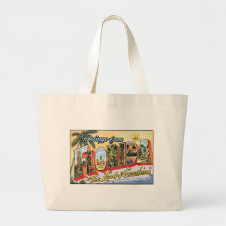 Bolso De Tela Gigante Postal de la Florida Vintage