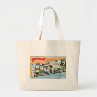 Bolso De Tela Gigante Postal de Virginia Vintage