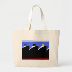 Bolso De Tela Gigante Poster Art Deco de los buques de crucero de época