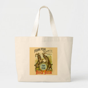 Bolso De Tela Gigante Póster de cerveza Bock vintage: Salón de bar de ca