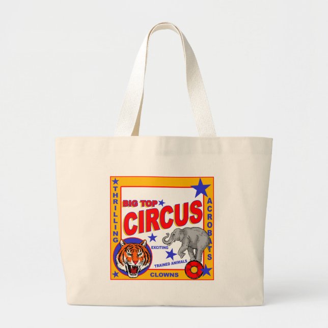 Bolso De Tela Gigante Poster de circo de época (Frente)