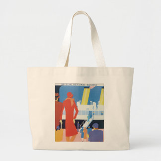 Bolso De Tela Gigante Poster de ferry belga Art Deco