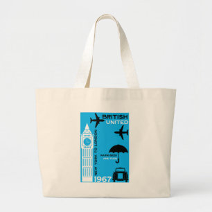 Bolso De Tela Gigante Poster de Nostalgic Retro Airline