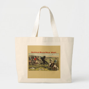 Bolso De Tela Gigante Póster de vaquero del oeste salvaje de Buffalo Bil