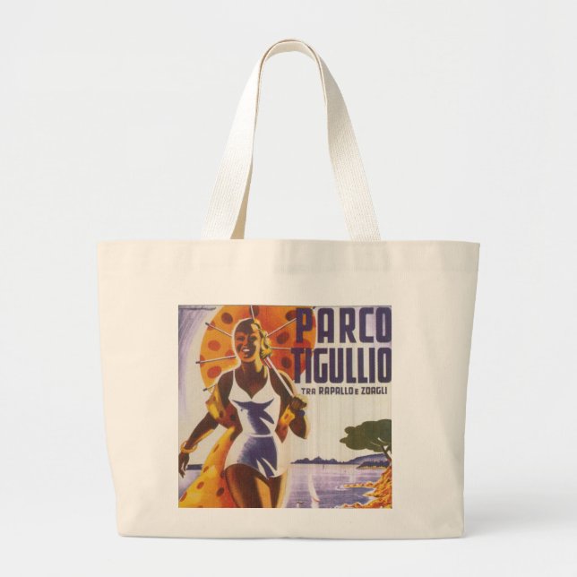 Bolso De Tela Gigante Poster italiano del viaje de Parco Tigullio (Frente)