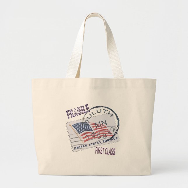 Bolso De Tela Gigante Postmark Duluth 55812 (Frente)