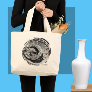 Bolso De Tela Gigante Prague, Astronomical Clock, Shopping