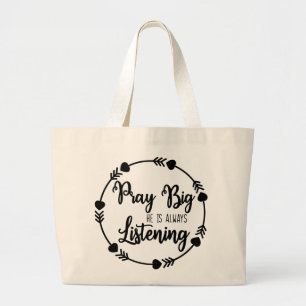 Bolso De Tela Gigante Pray Big Jumbo Tote